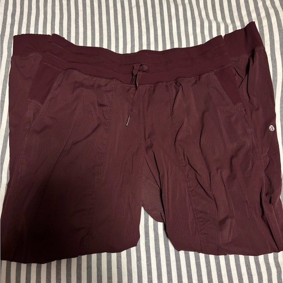 Lululemon Athletica Burgundy Track Pants - Picture 1 of 2